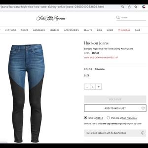 Barbara High-Rise Two-Tone Skinny Jeans
